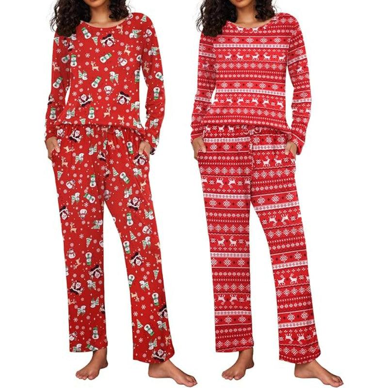 Christmas Pajama Set Pack –  Festive Holiday Sleepwear-Secret Slim Wear