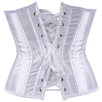 Plus Size Satin Overbust Corset Bustier Top