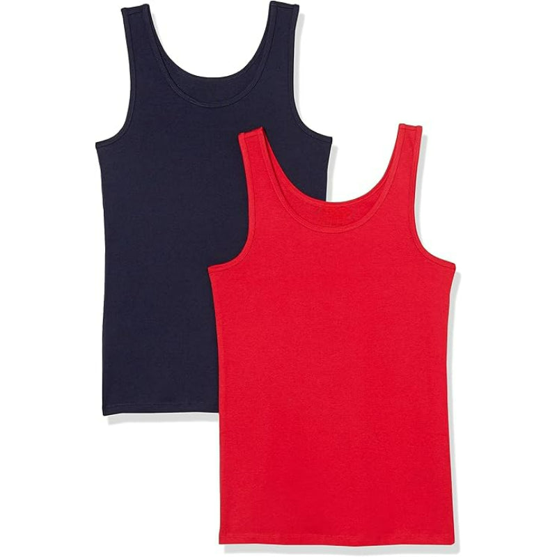 Set of 2 Slim Fit Tank Tops-Secret Slim Wear