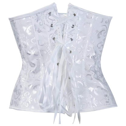 Plus Size Satin Overbust Corset Bustier Top