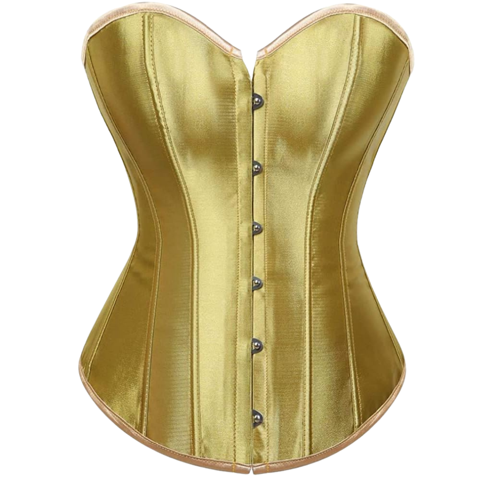 Plus Size Satin Overbust Corset Bustier Top