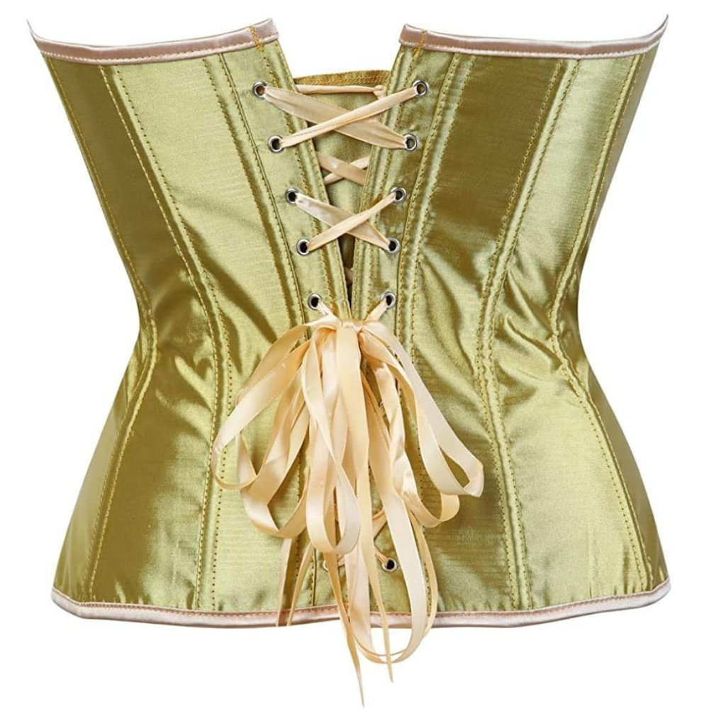 Plus Size Satin Overbust Corset Bustier Top