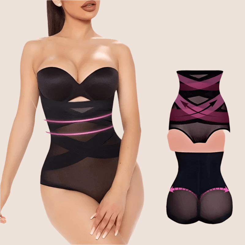 Cross Abs Shaping Pants – High Compression and Sculpting Fit-Secret Slim Wear