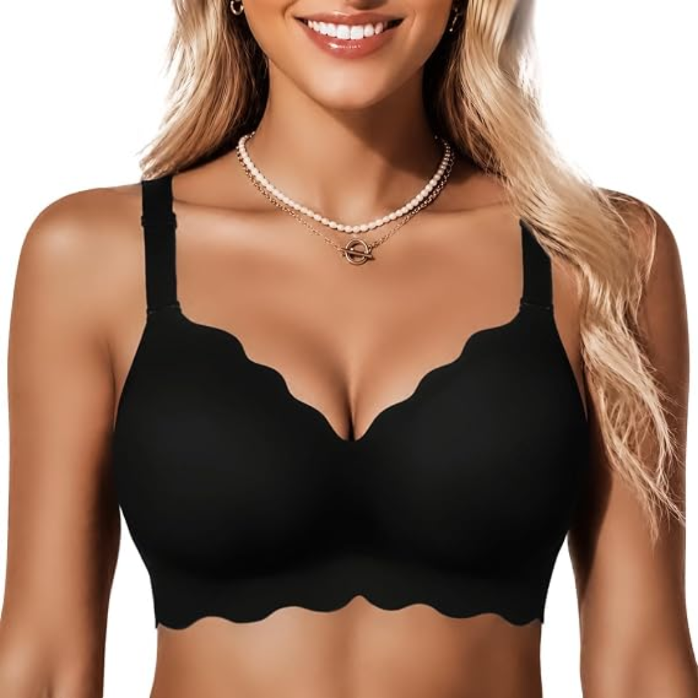 Jelly Scalloped Push Up No Underwire Bra