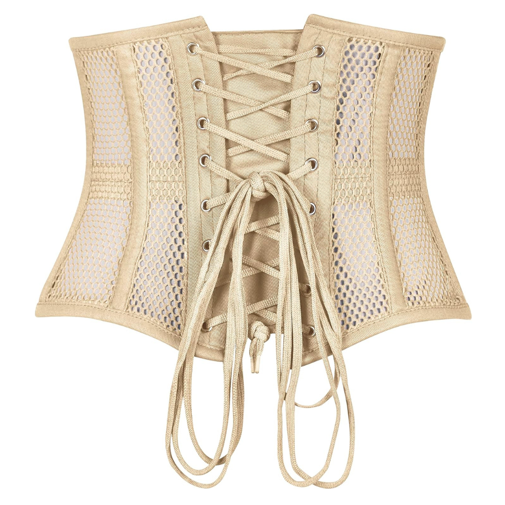 Heavy Duty Steel Boned Underbust Mesh Corset Cincher