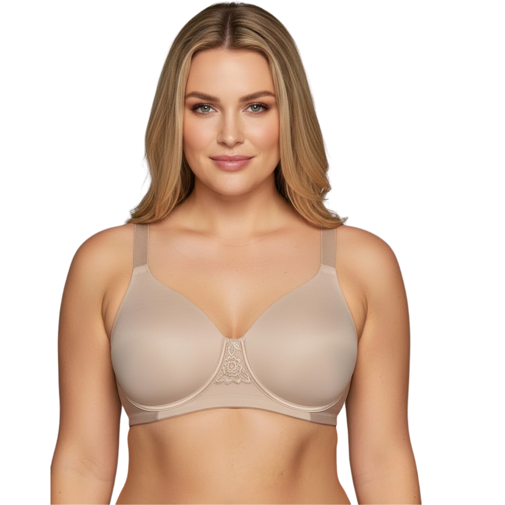Back Smoothing Support Bra for Women with Lightly Lined Cups and Flexible Fit