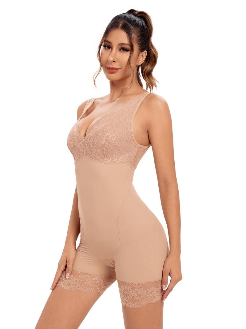 V-Neck Wide Strap Bodysuit - Seamless and Sculpting Shapewear-Secret Slim Wear