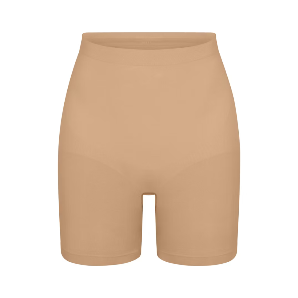 Women Seamless High Waisted Mid Thigh Shorts-Secret Slim Wear