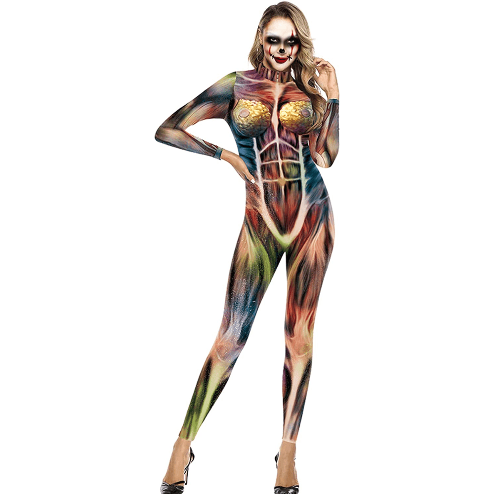 Halloween Skeleton Jumpsuit Bodysuit - Comfortable and Stylish-Secret Slim Wear