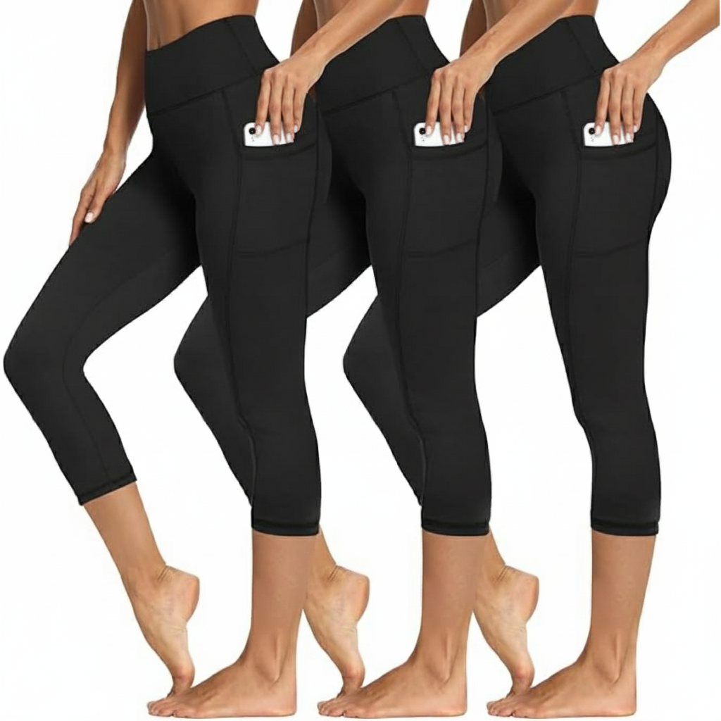 3 Packs Leggings With Pockets
