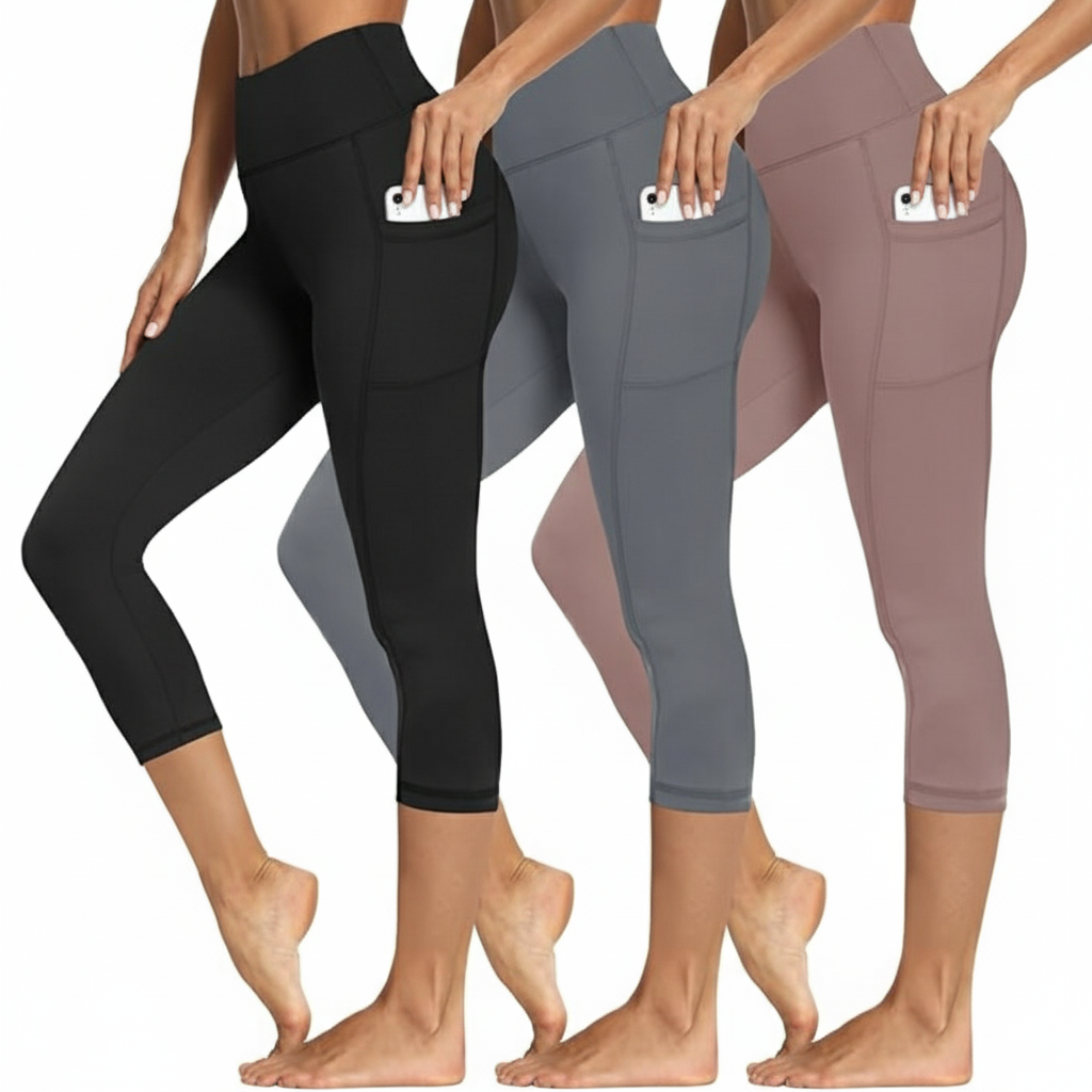 3 Packs Leggings With Pockets