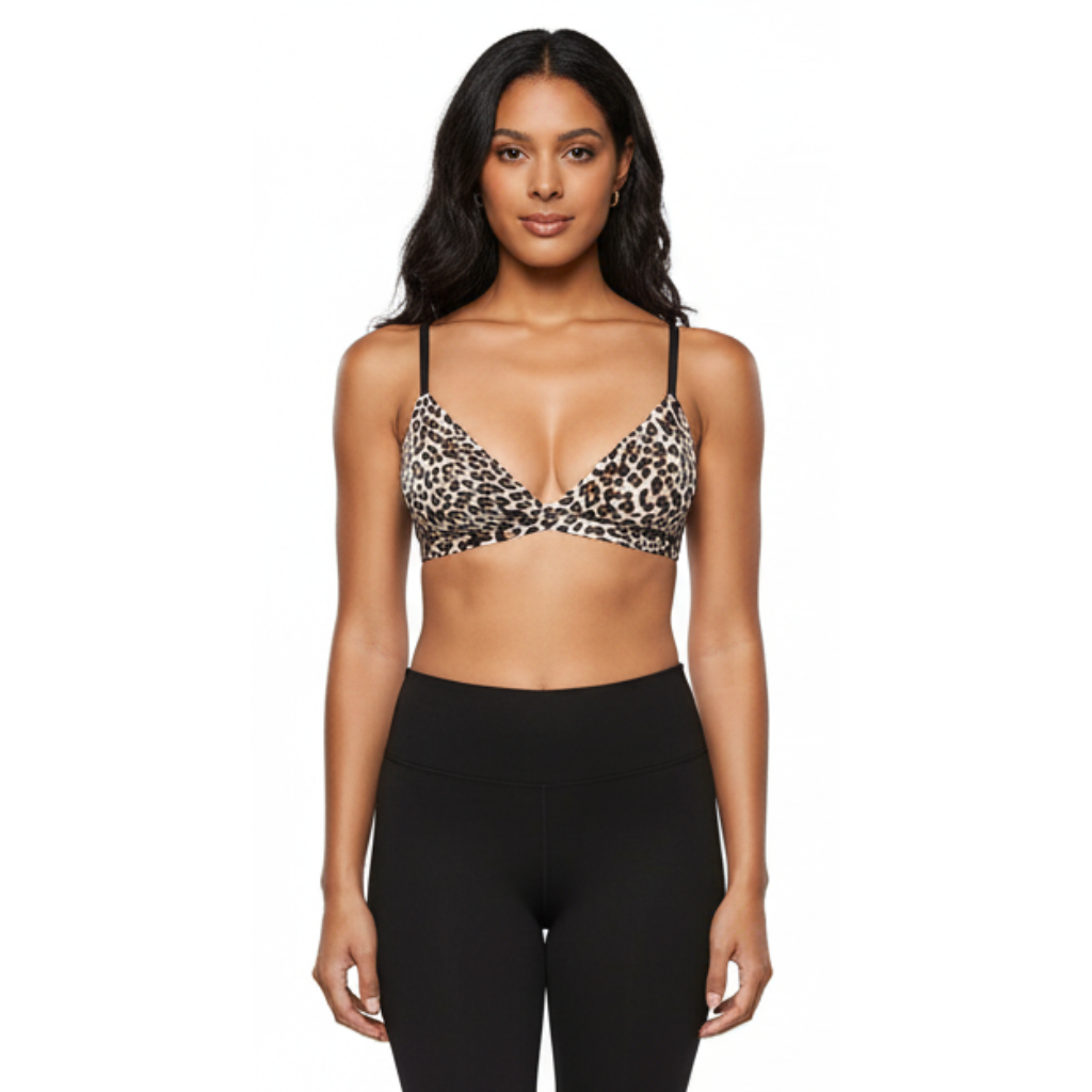 Leopard Print Seamless Triangle Bra