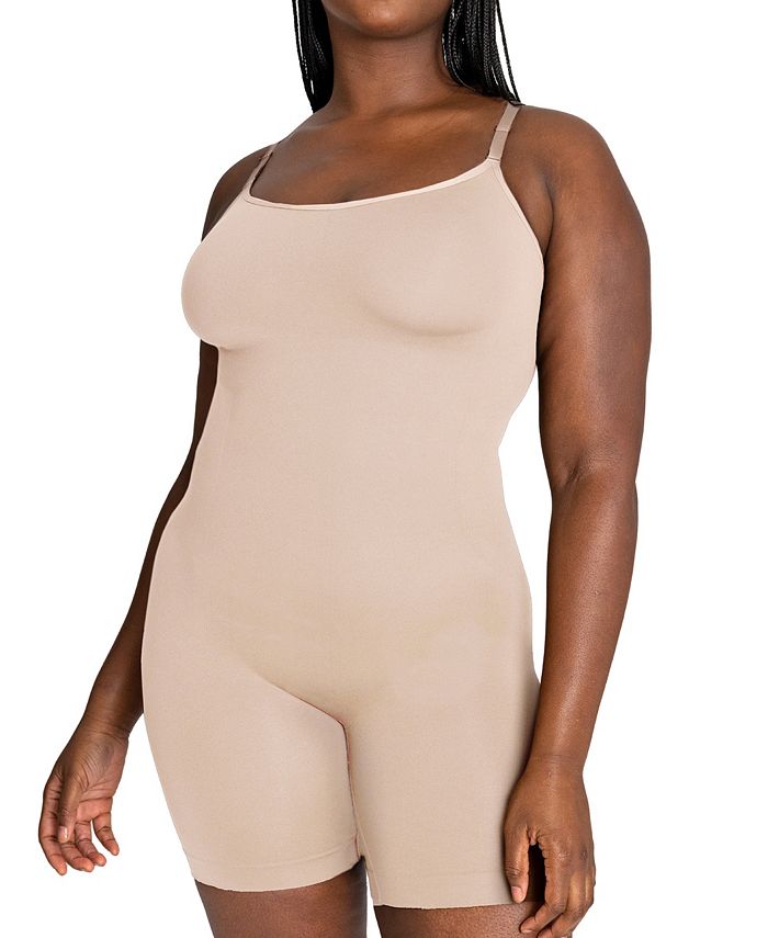 Scoop Neck Mid Thigh Bodysuit 95002-Secret Slim Wear