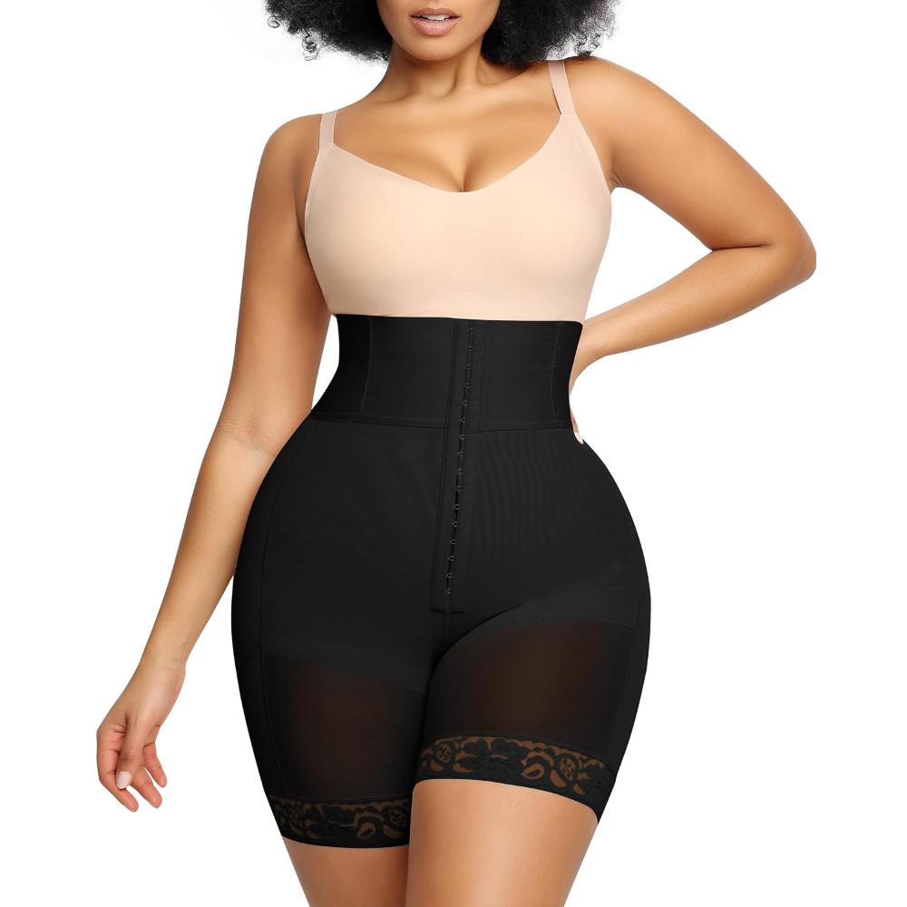 Women Mesh Smooth Tummy Control Butt Lifting Shorts-Secret Slim Wear