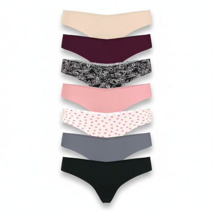 7 Pack No Show Thong Panties