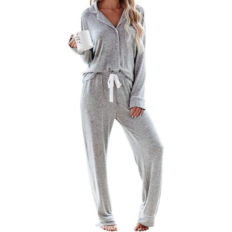 Button Down Pajama Set – Comfortable and Stylish Pajama Set-Secret Slim Wear
