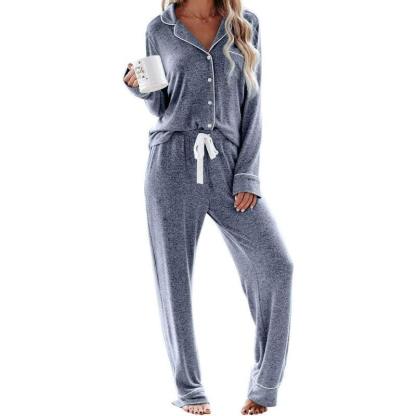 Button Down Pajama Set – Comfortable and Stylish Pajama Set-Secret Slim Wear