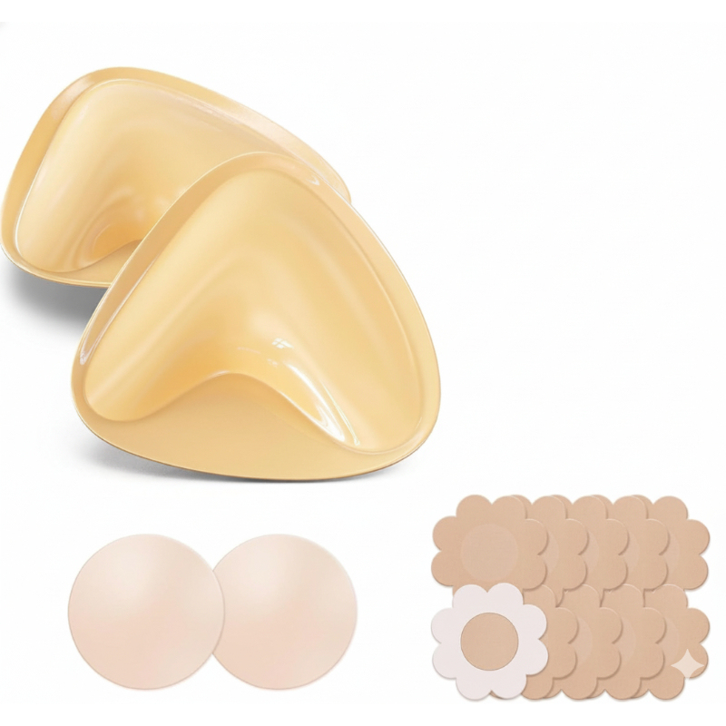 Adhesive Bra Pad Inserts for Swimwear and Sports Tops with Push Up Effect