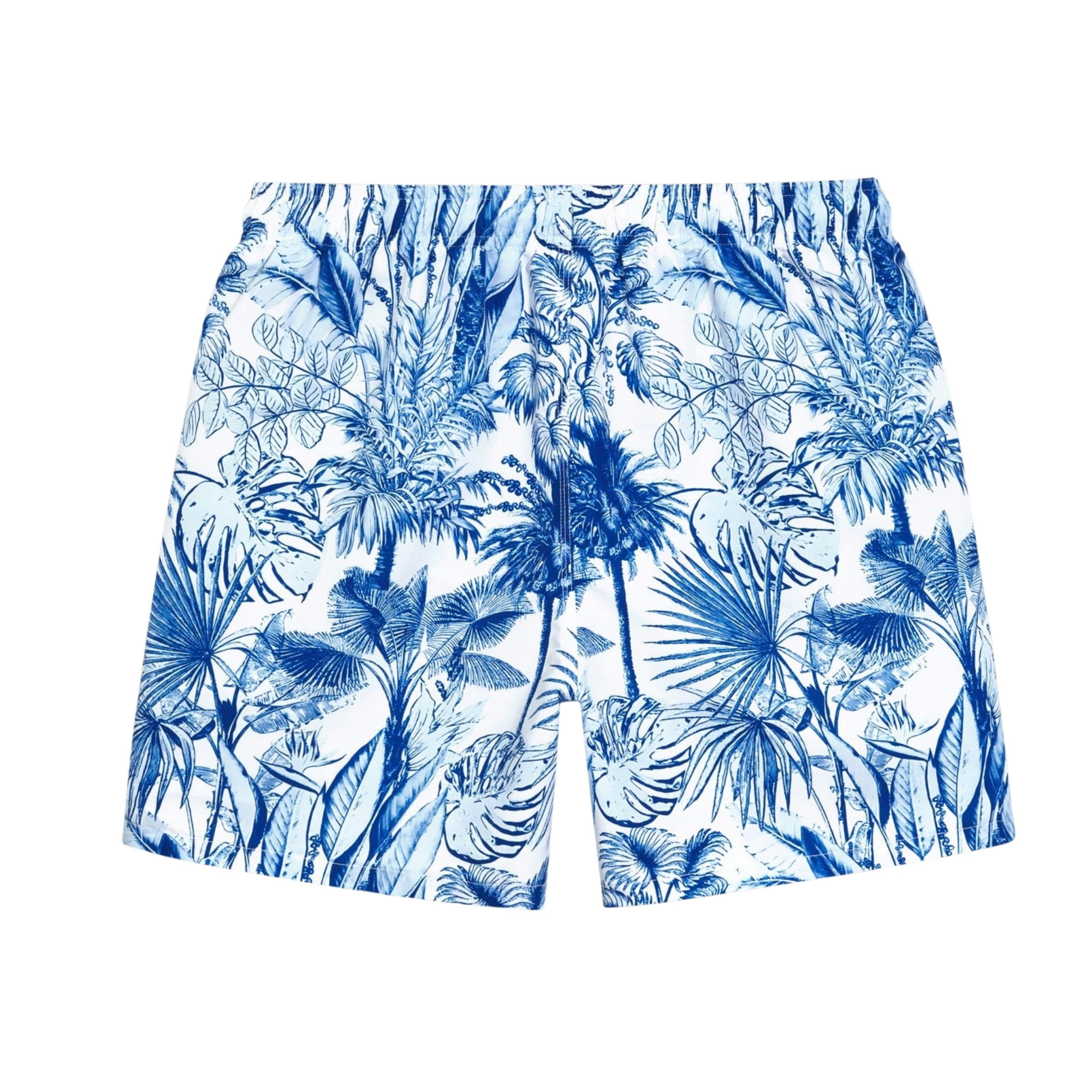 All Over Print Drawstring Beach Shorts Men Swim Trunks With One Piece Swimsuit Couple Set