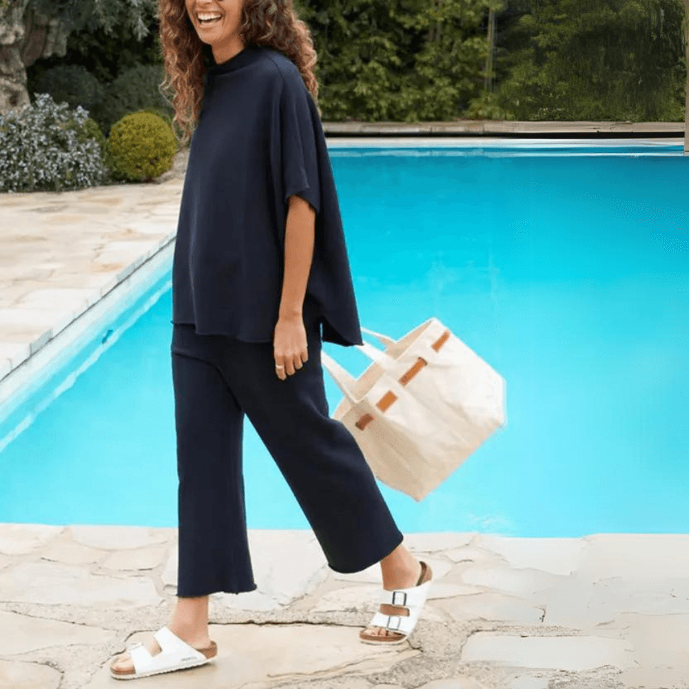 Batwing Sleeve Trousers Set – Effortless Casual Chic-Secret Slim Wear