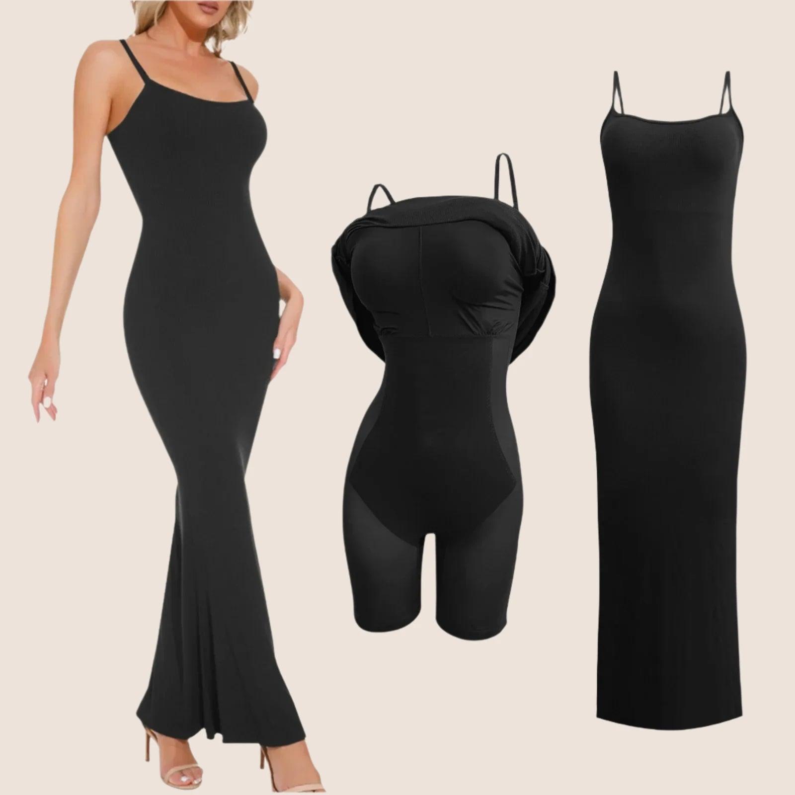Hourglass Shapewear Bodycon Dress – Sculpt Your Curves in Style-Secret Slim Wear