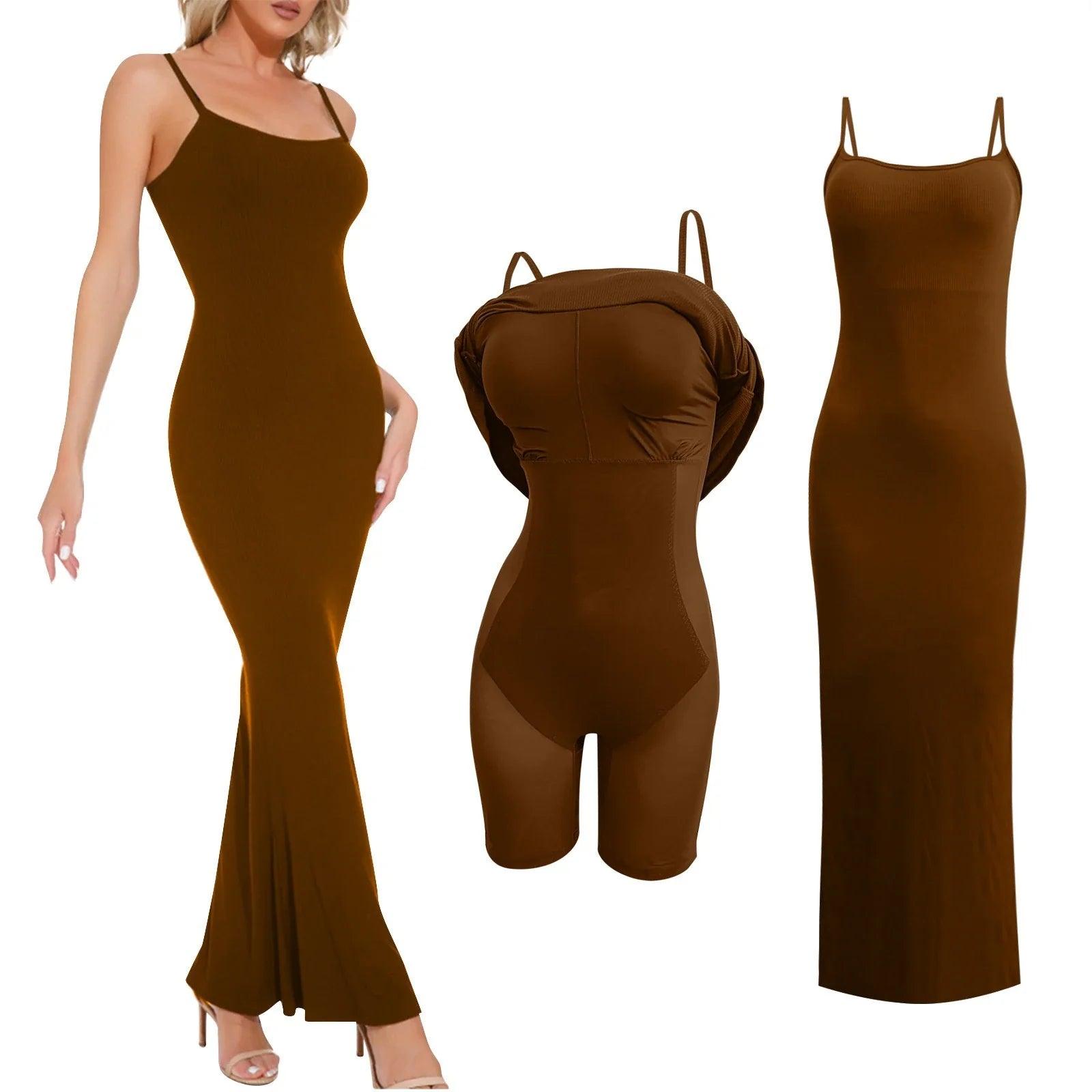 Hourglass Shapewear Bodycon Dress – Sculpt Your Curves in Style-Secret Slim Wear