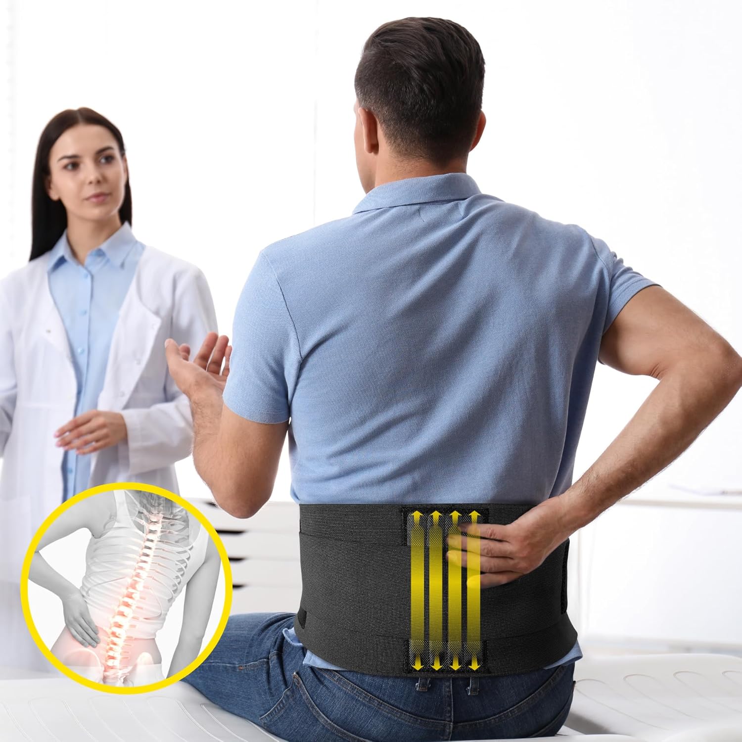 Lumbar Support Adjustable Belt With Reinforced Stabilizers-Secret Slim Wear