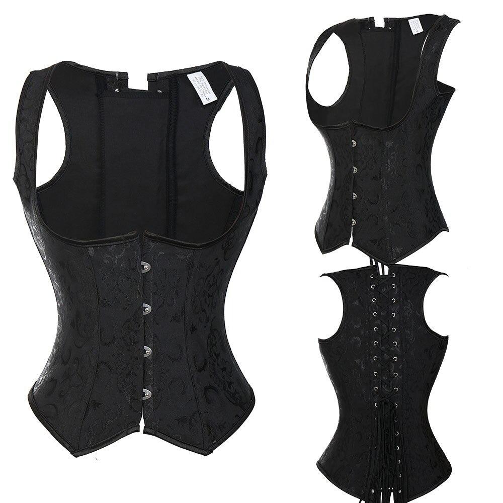 Steel Boned Zip Up Corset – Waist Control and Body Shaping-Secret Slim Wear