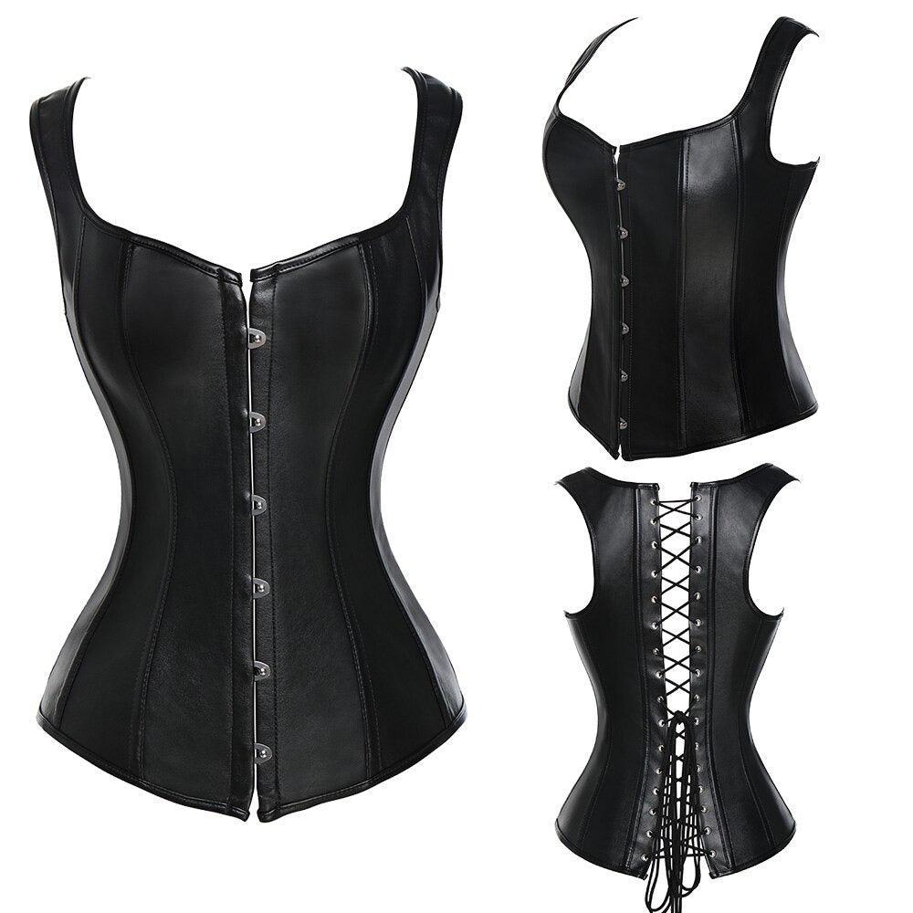 Steel Boned Zip Up Corset – Waist Control and Body Shaping-Secret Slim Wear