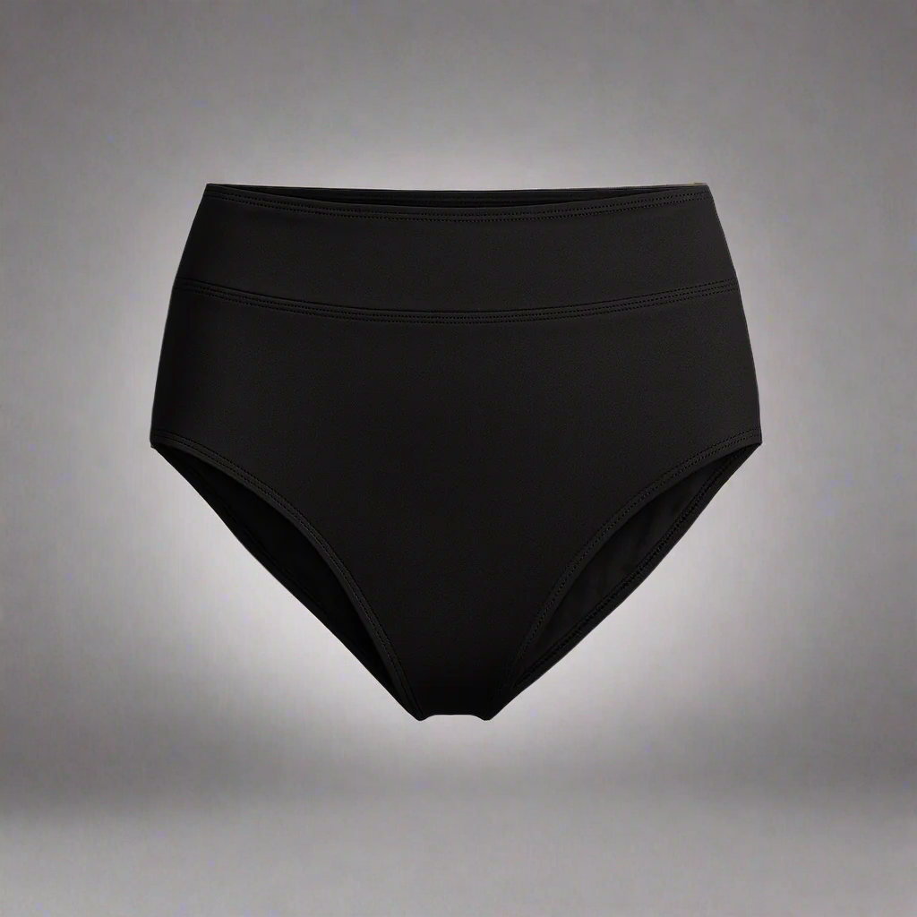 Women's Chlorine Resistant High Waisted Bikini Swim Bottoms-Secret Slim Wear