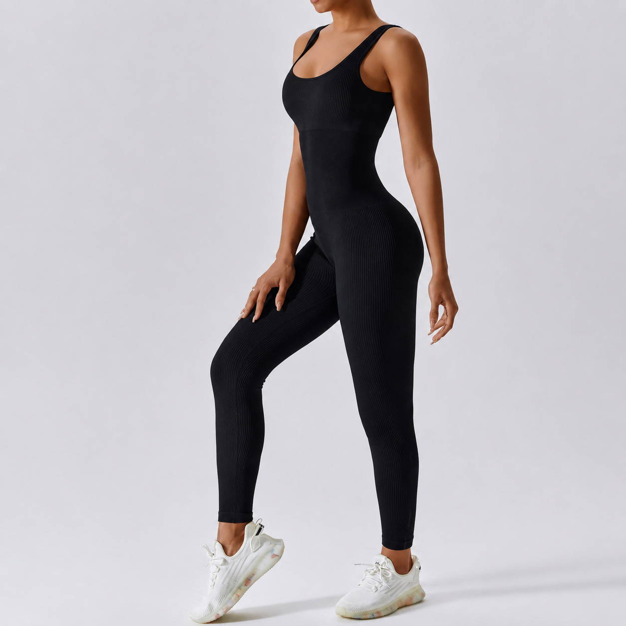 Seamless Tummy Control Jumpsuit With Tank Top For Women