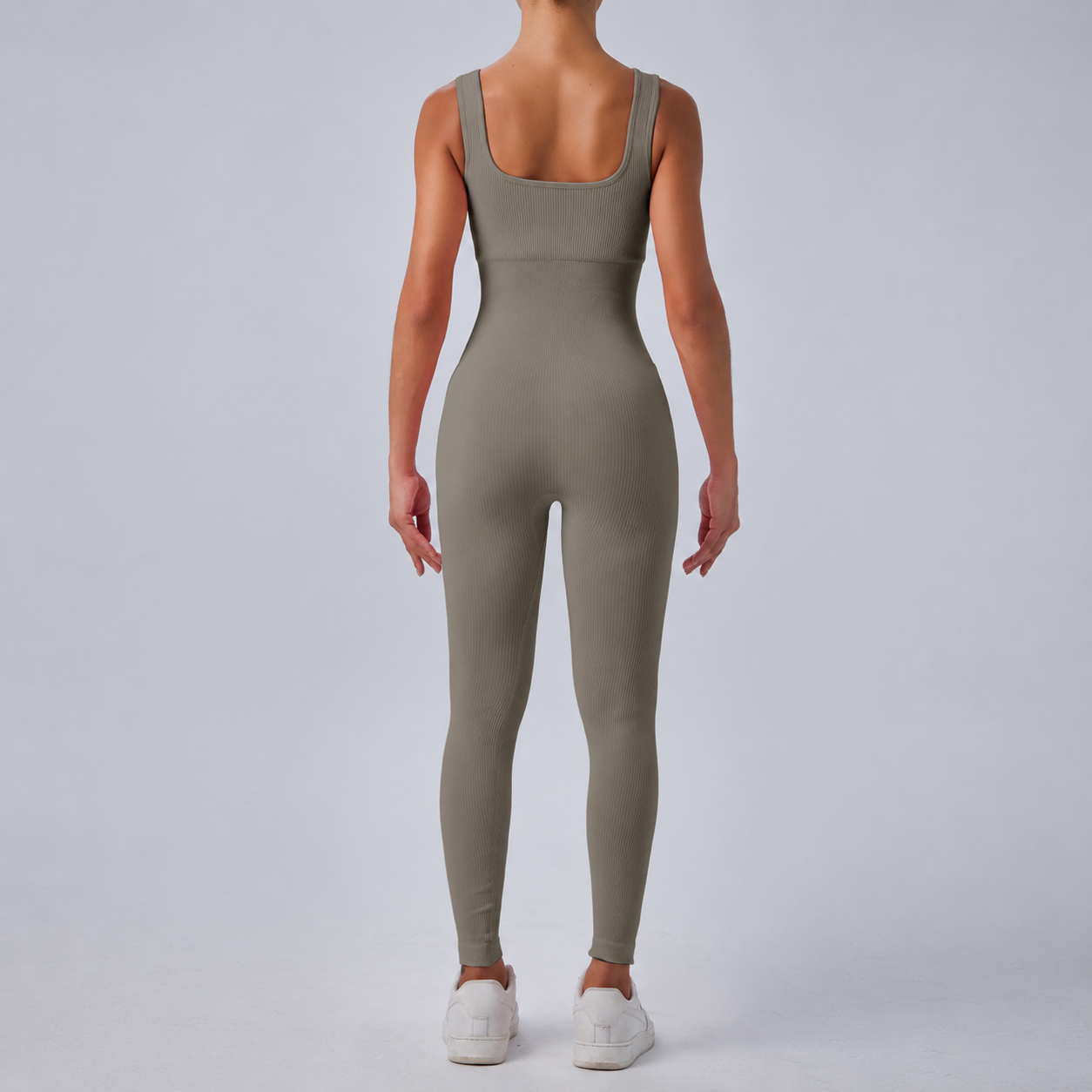 Seamless Tummy Control Jumpsuit With Tank Top For Women