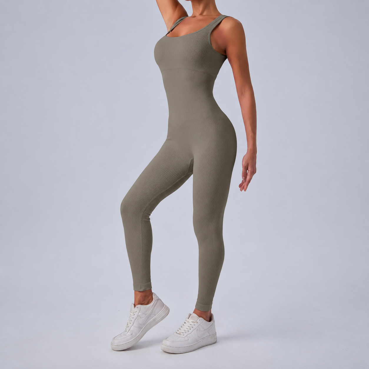 Seamless Tummy Control Jumpsuit With Tank Top For Women