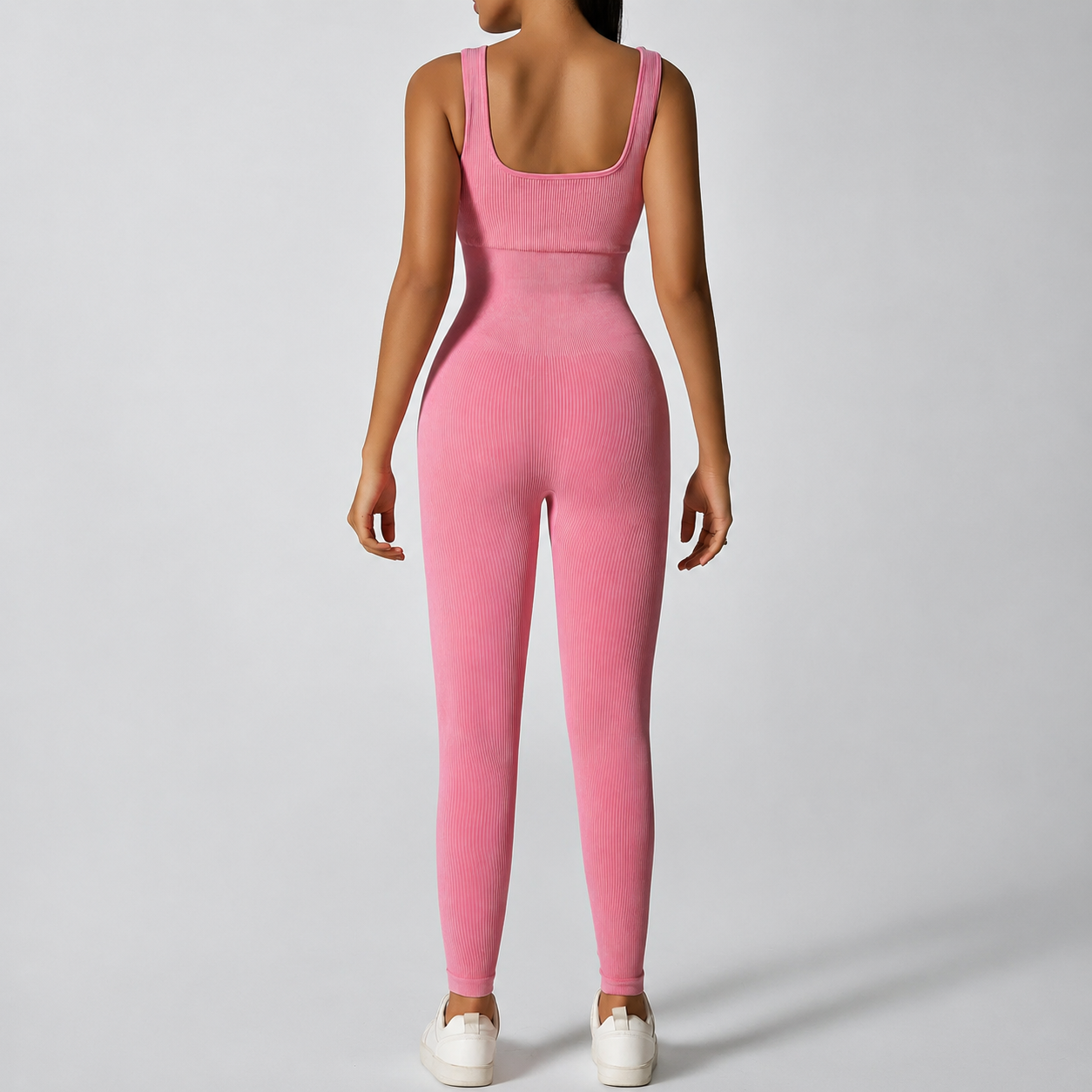 Seamless Tummy Control Jumpsuit With Tank Top For Women