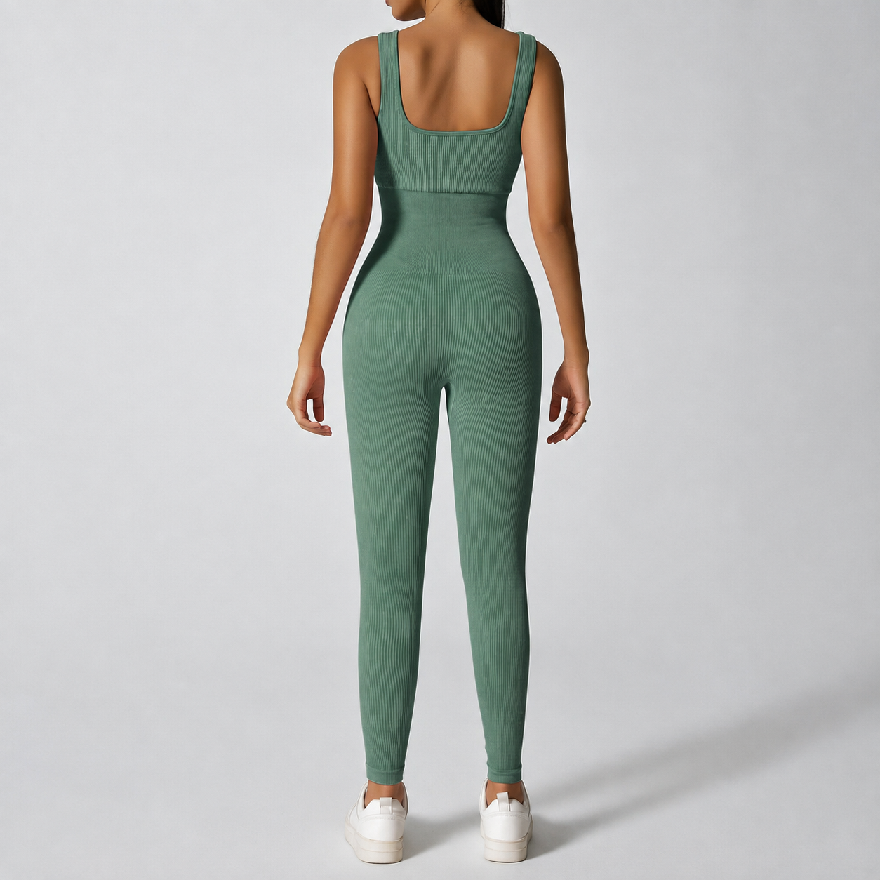 Seamless Tummy Control Jumpsuit With Tank Top For Women