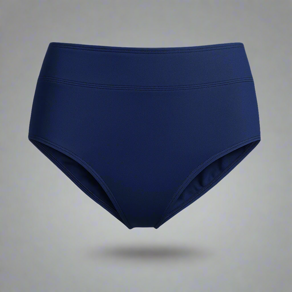 Women's Chlorine Resistant High Waisted Bikini Swim Bottoms-Secret Slim Wear