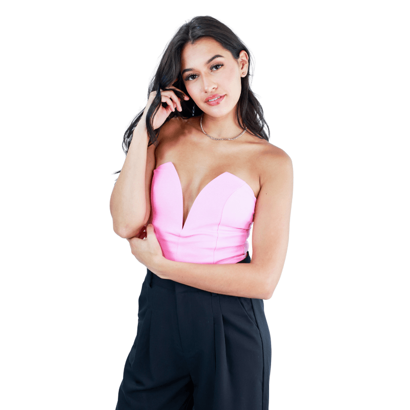 Classic Strapless Design Bodysuit – Sleek and Structured Appeal-Secret Slim Wear