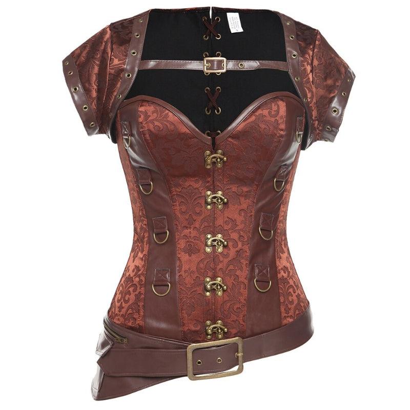 Steel Boned Corset Punk – Adjustable Lace-Up Waist Shaper-Secret Slim Wear