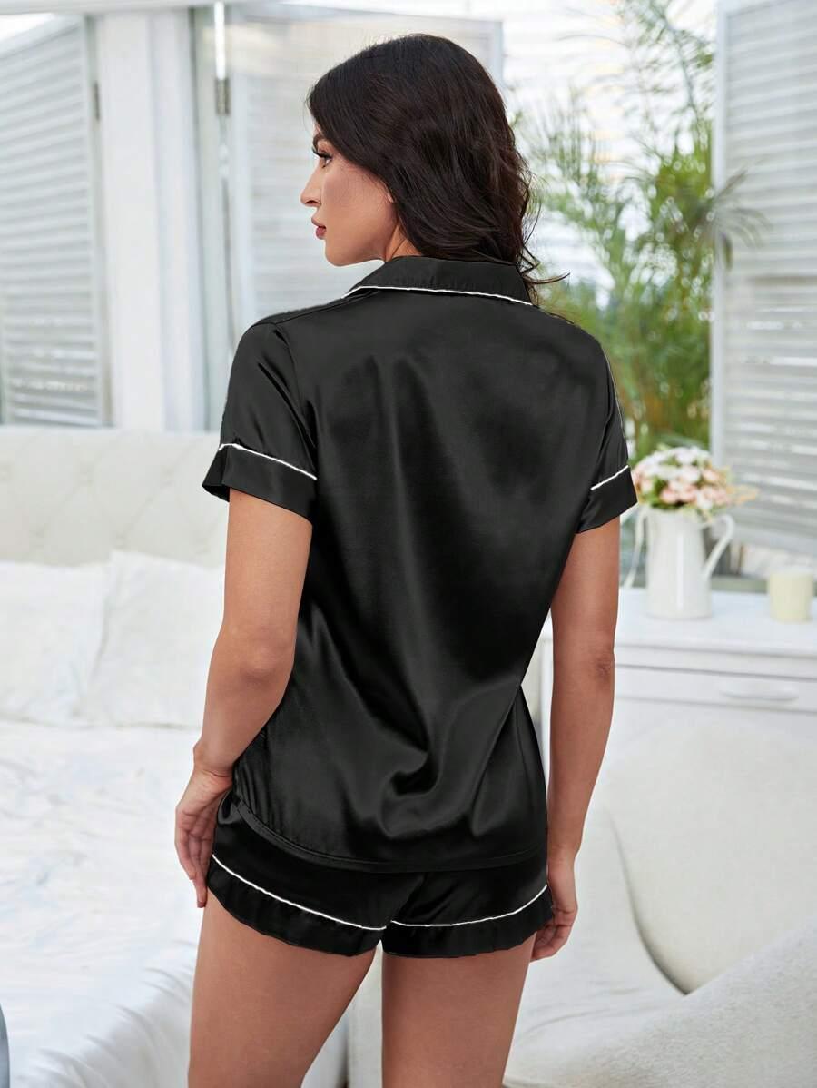 Comfy Satin Pajama Set – Luxurious Sleepwear for Ultimate Comfort-Secret Slim Wear