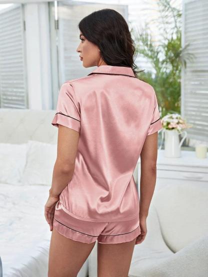 Comfy Satin Pajama Set – Luxurious Sleepwear for Ultimate Comfort-Secret Slim Wear