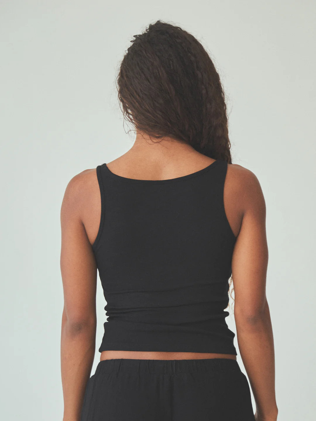 Ribbed Boat Neck Tank Top with Built-In Support-Secret Slim Wear