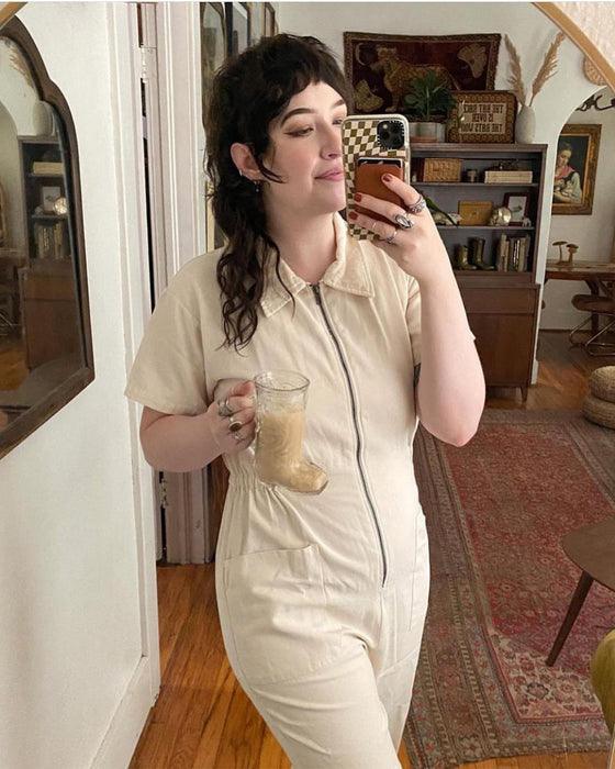 Comfy Cropped Utility Jumpsuit – Stylish, Practical, and Comfortable-Secret Slim Wear