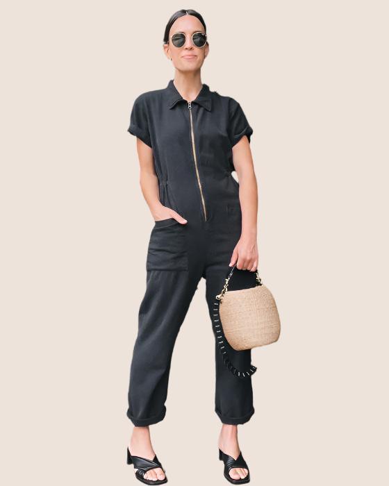 Comfy Cropped Utility Jumpsuit – Stylish, Practical, and Comfortable-Secret Slim Wear
