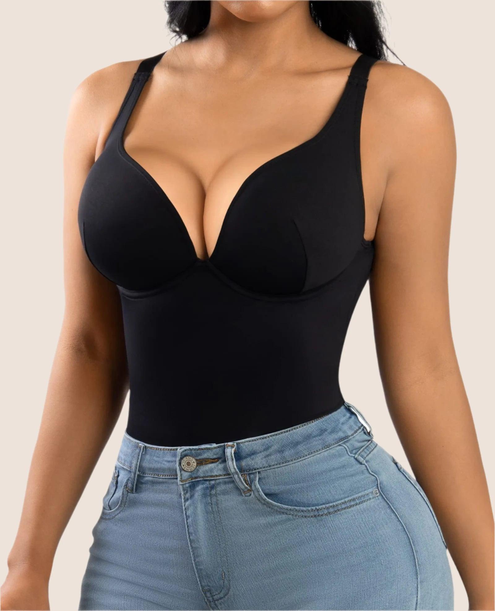 Deep V Thong Bodysuit – Sculpt Your Curves with Comfort and Style-Secret Slim Wear