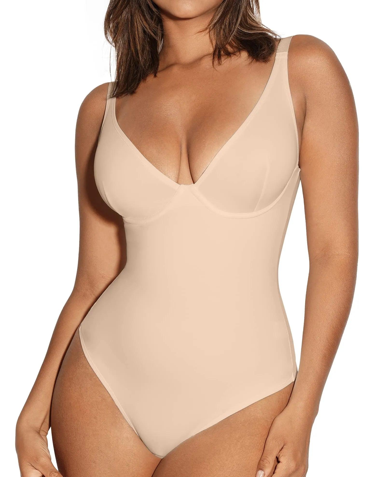 Deep V Thong Bodysuit – Sculpt Your Curves with Comfort and Style-Secret Slim Wear