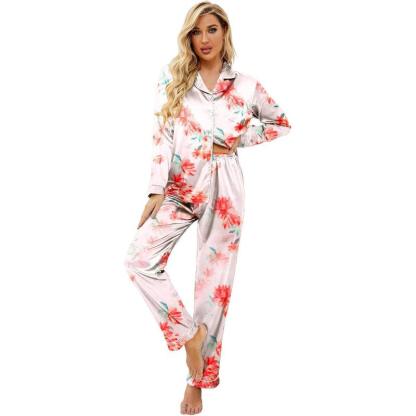 Button Down Satin Pajamas – Comfort and Elegance Combined-Secret Slim Wear