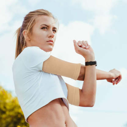 Elastic Compression Sleeves with Stretchable Fit and Seamless Design-Secret Slim Wear