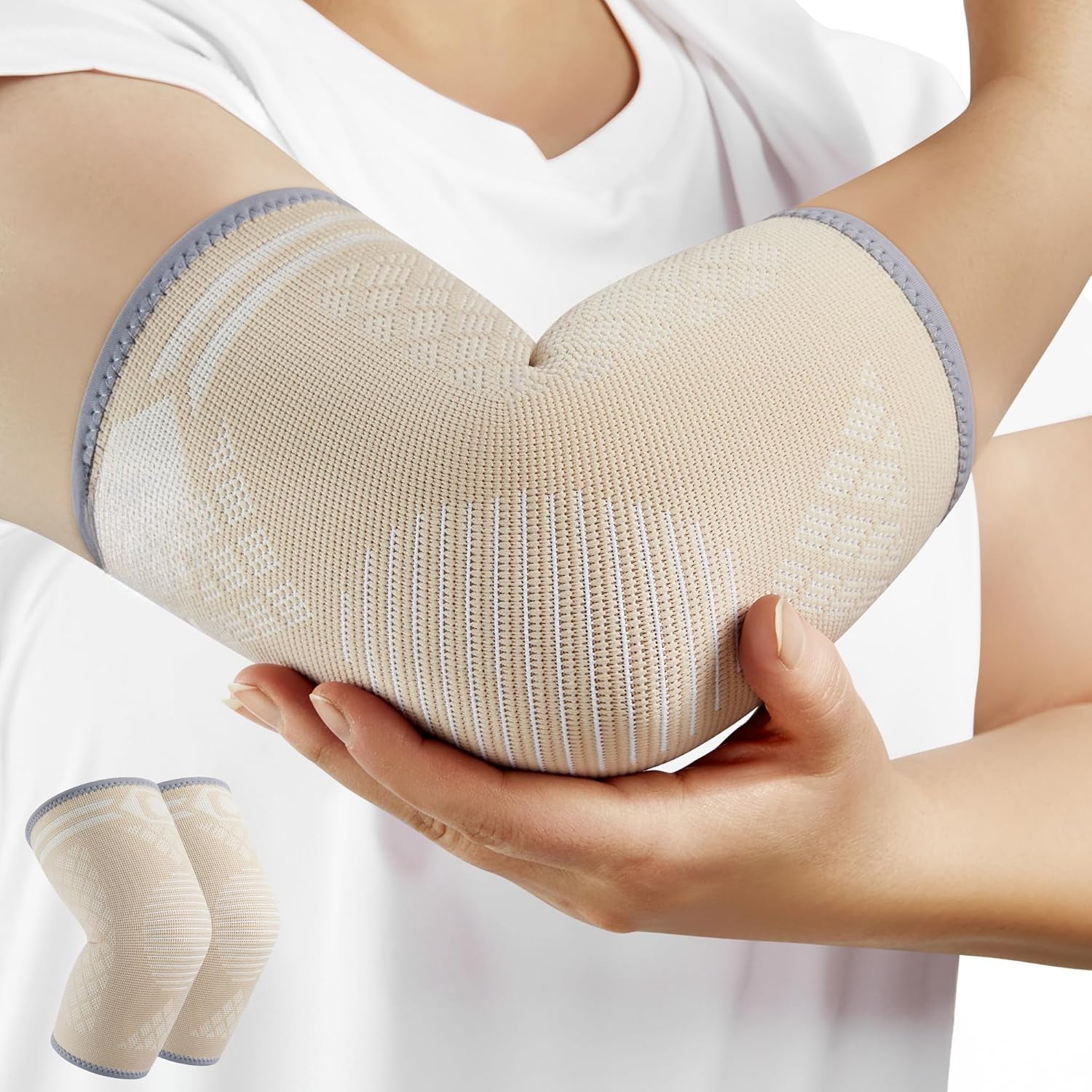 Compression Support Sleeves Pack of 2 with Non-Slip Fit-Secret Slim Wear