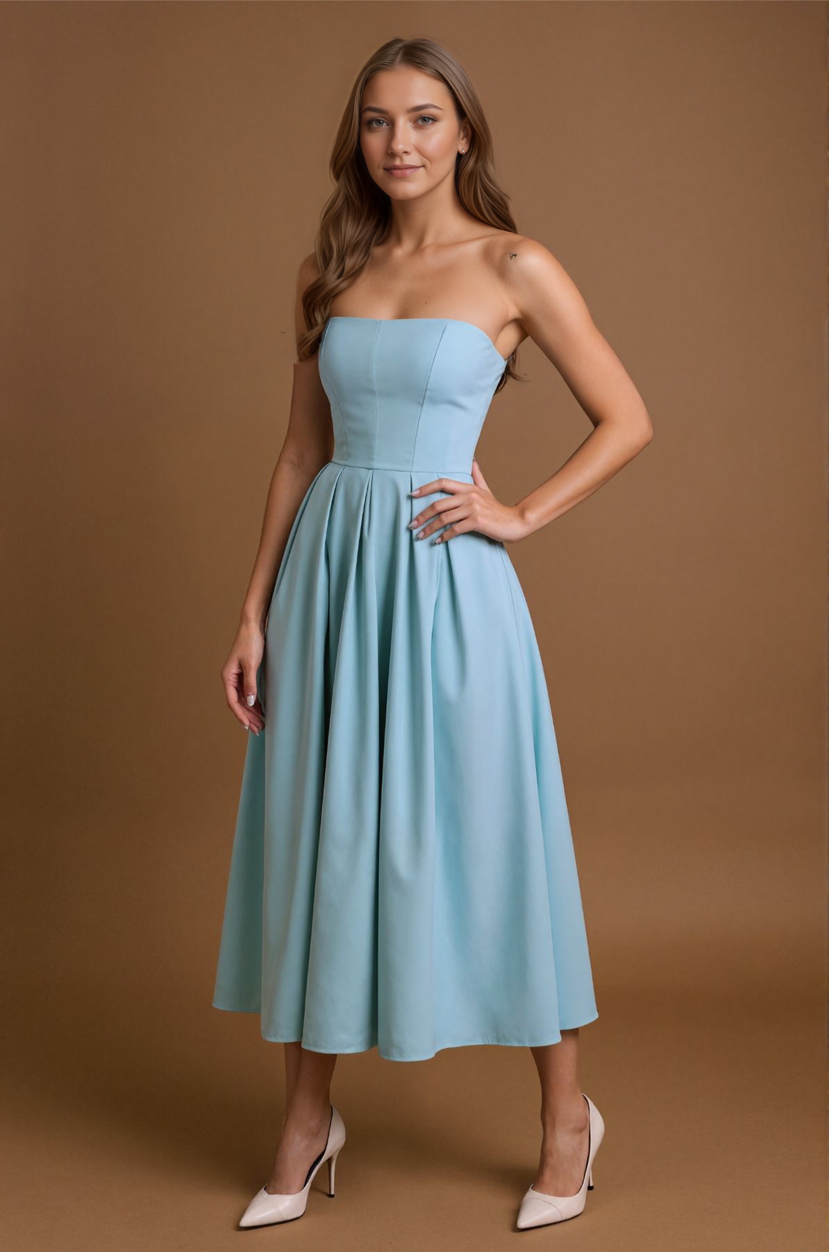 Elegant Midi Sleeveless Day Dress