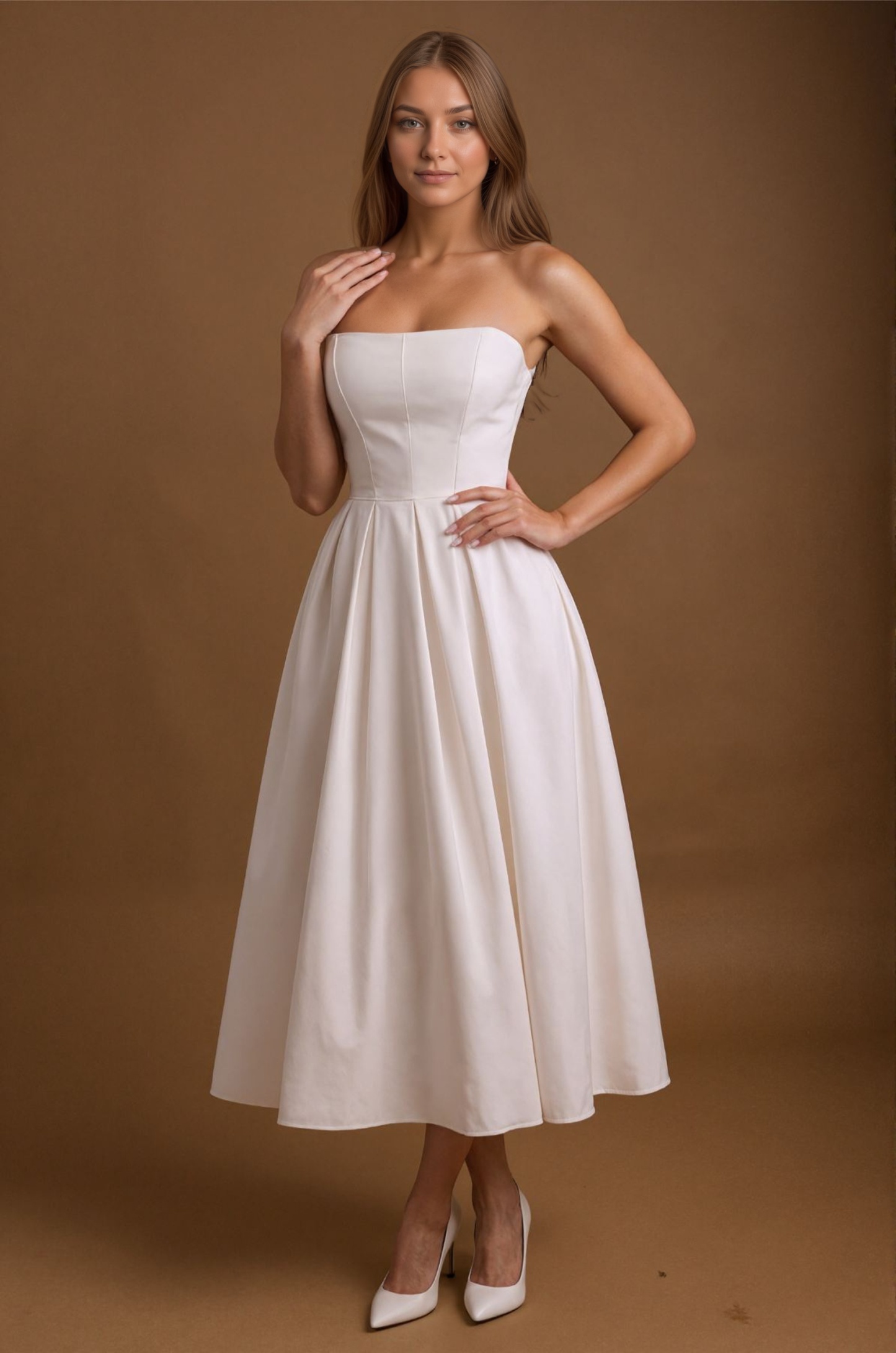 Elegant Midi Sleeveless Day Dress